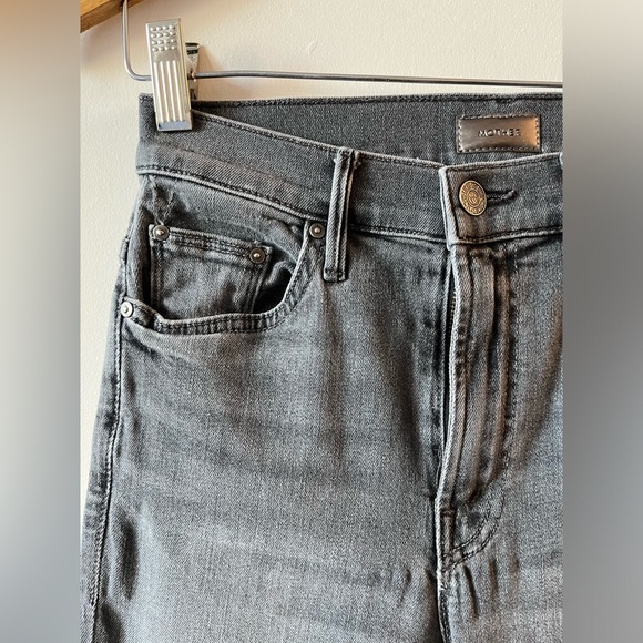 MOTHER The Insider Crop Fray In “To the Moon and Back” Gray Jeans Size 25 - Picture 10 of 16